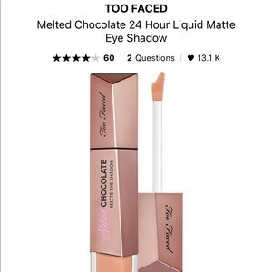 BNIB too faced liquid matte eyeshadow
